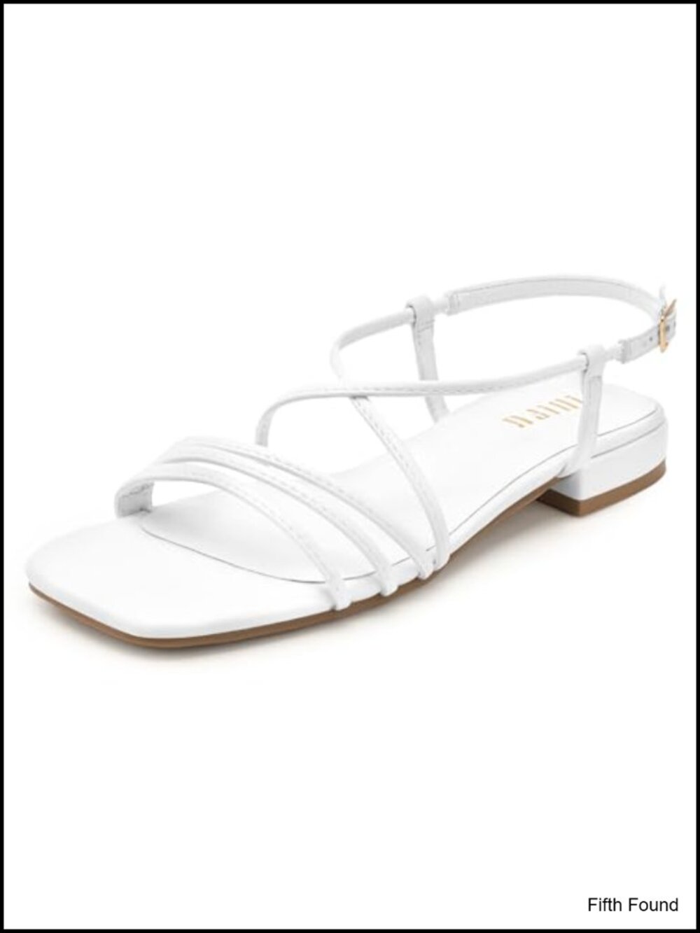 Strappy Flat Sandals - Square Open Toe, Comfortable Dressy Sandals for Women